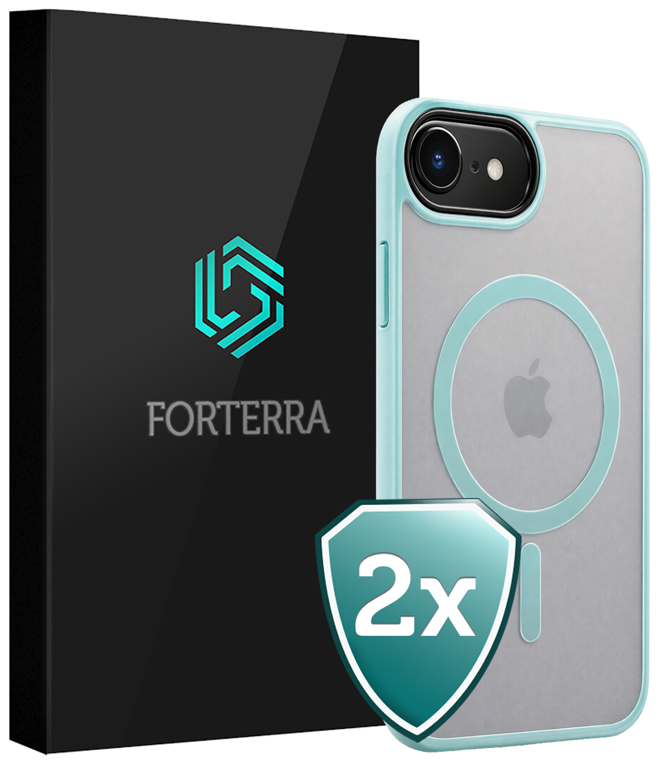 Forterra Forterra iPhone 17e Magsafe Hoesje - Lichtblauw - 2 PACK
