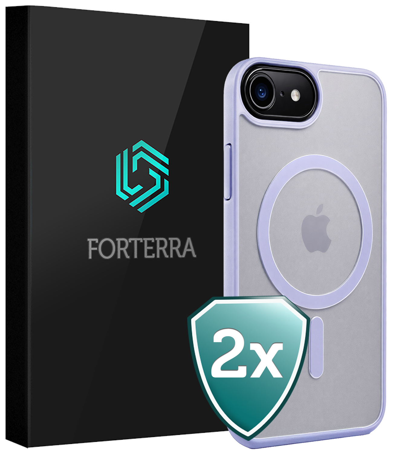 Forterra Forterra iPhone 17e Magsafe Hoesje - Lila - 2 PACK