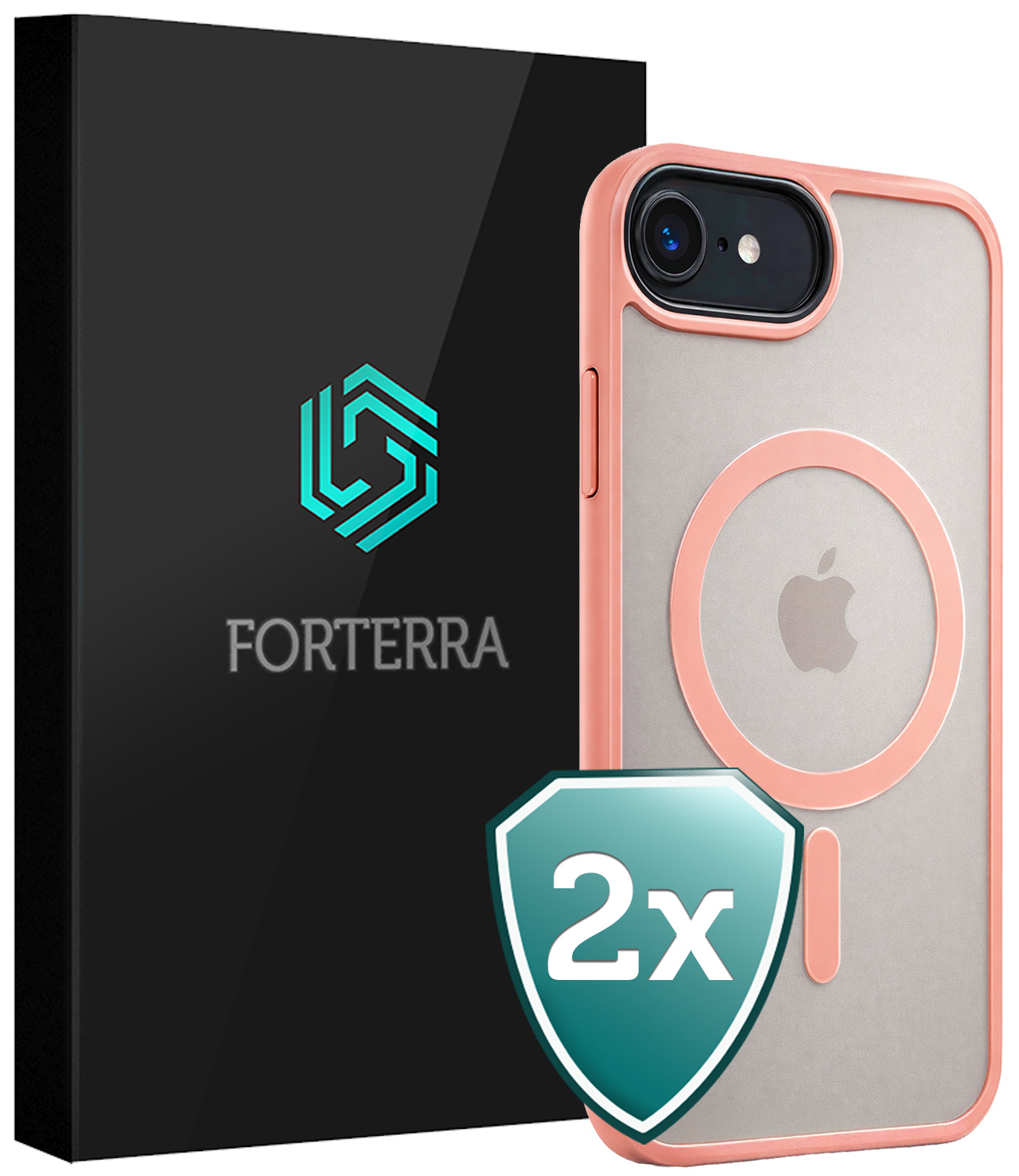 Forterra Forterra iPhone 17e Magsafe Hoesje - Perzik - 2 PACK