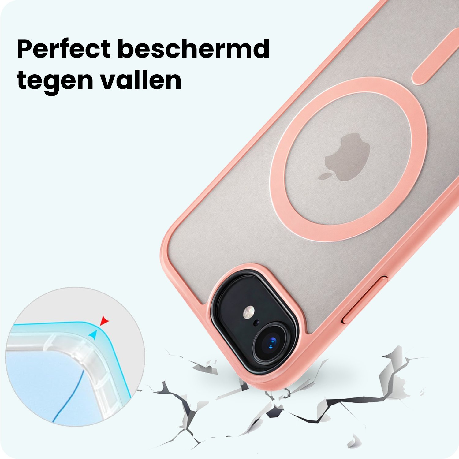 Forterra Forterra iPhone 17e Magsafe Hoesje - Perzik - 2 PACK