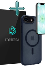 Forterra Forterra iPhone 17e Magsafe Hoesje Donkerblauw Met Screenprotector
