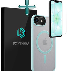 Forterra Forterra iPhone 17e Magsafe Hoesje Lichtblauw Met Screenprotector