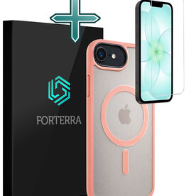 Forterra Forterra iPhone 17e Magsafe Hoesje Perzik Met Screenprotector