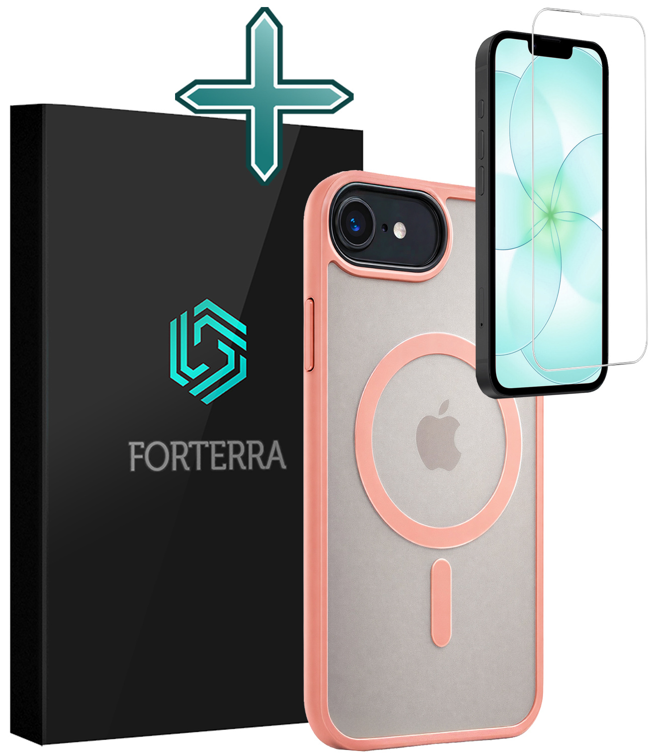 Forterra Forterra iPhone 17e Magsafe Hoesje Perzik Met Screenprotector