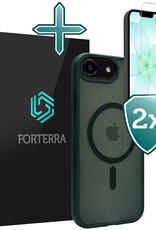 Forterra Forterra iPhone 17e Magsafe Hoesje Donkergroen Met 2x Screenprotector