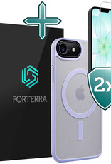 Forterra Forterra iPhone 17e Magsafe Hoesje Lila Met 2x Screenprotector