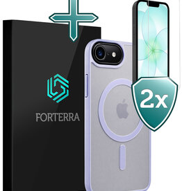 Forterra Forterra iPhone 17e Magsafe Hoesje Lila Met 2x Screenprotector