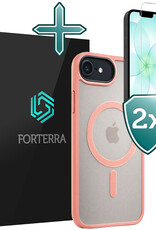 Forterra Forterra iPhone 17e Magsafe Hoesje Perzik Met 2x Screenprotector