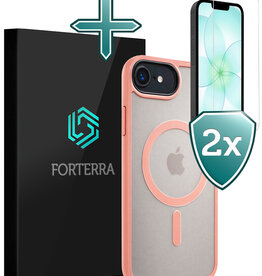 Forterra Forterra iPhone 17e Magsafe Hoesje Perzik Met 2x Screenprotector