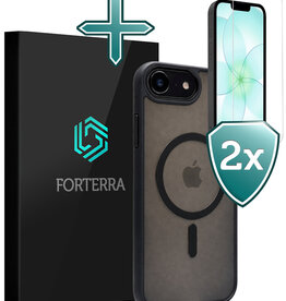 Forterra Forterra iPhone 17e Magsafe Hoesje Zwart Met 2x Screenprotector
