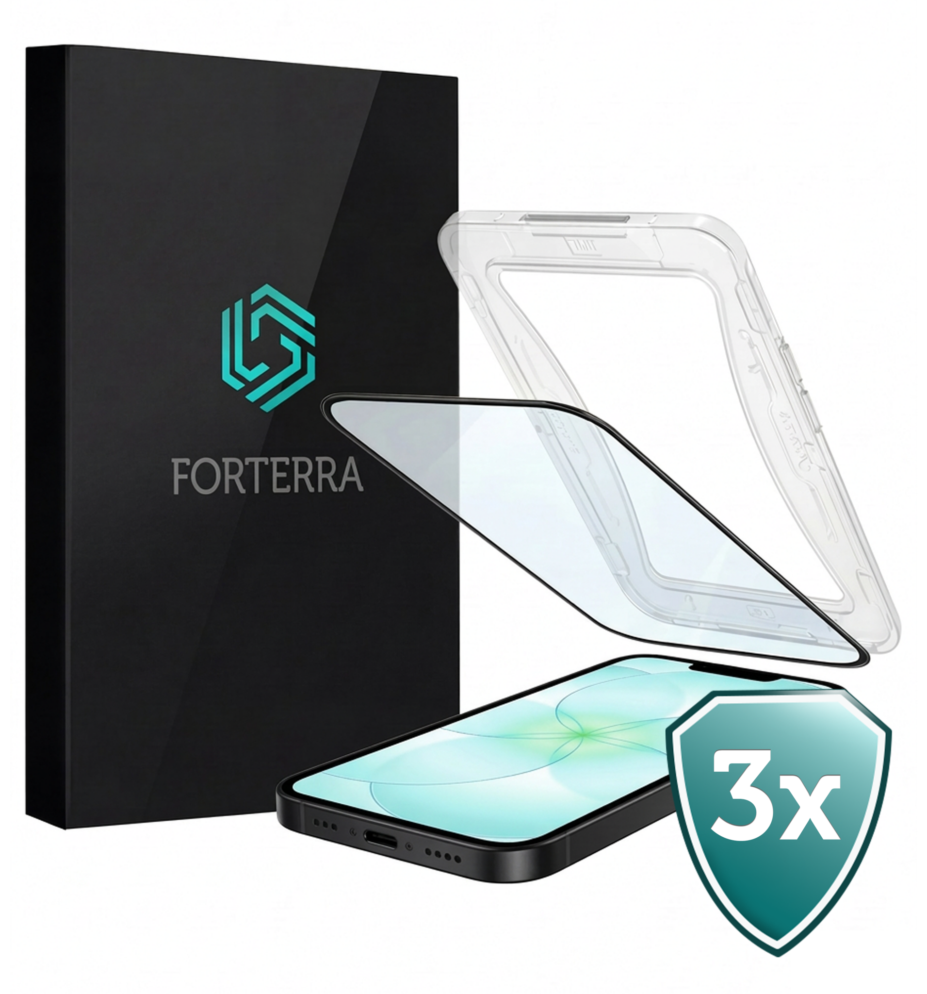 Forterra Forterra iPhone 17e Hybrid Screenprotector - 3 PACK