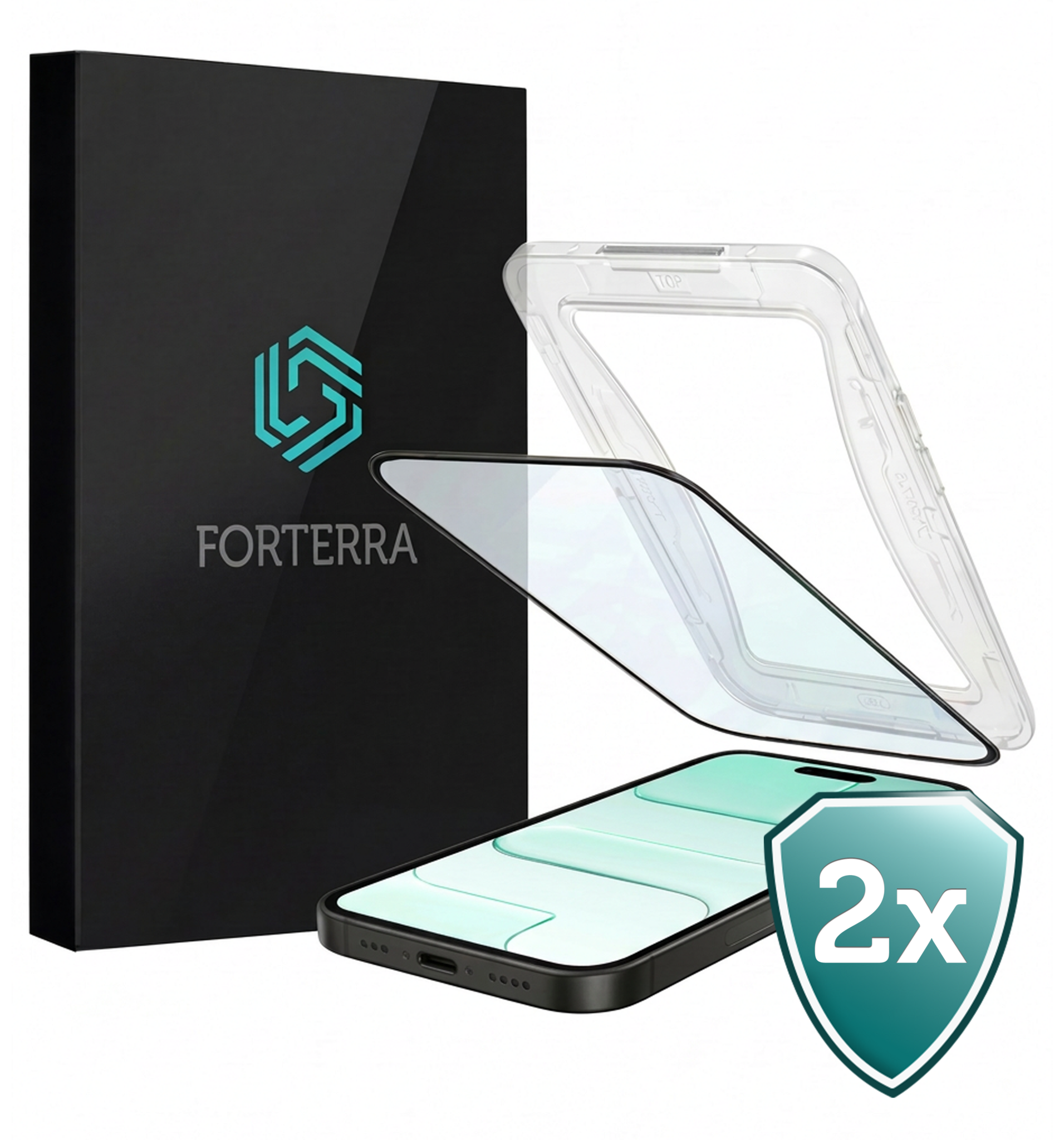 Forterra Forterra iPhone Air Hybrid Screenprotector - 2 PACK
