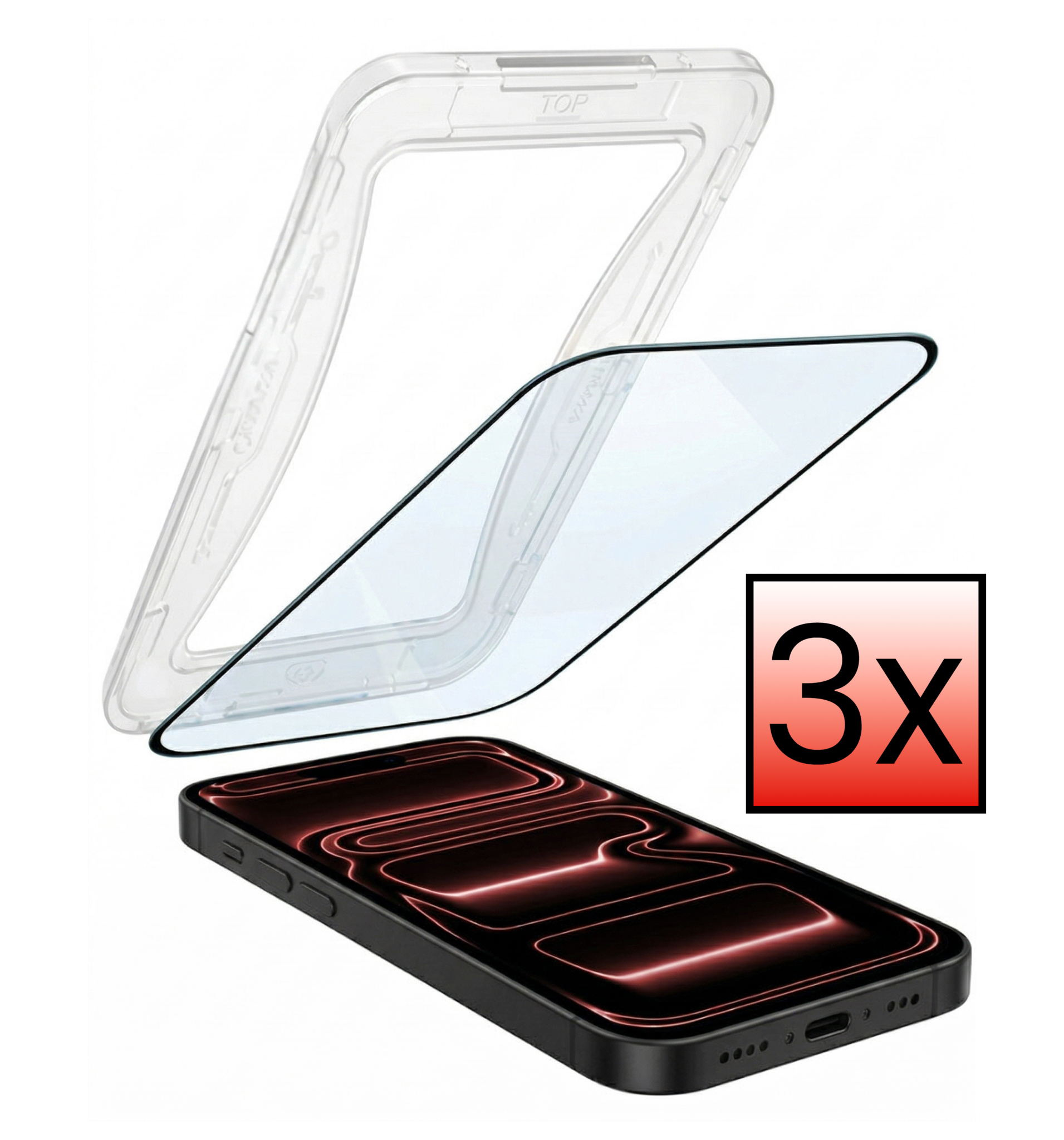 NoXx NoXx iPhone 17 Pro Max Hybrid Screenprotector - 3 PACK