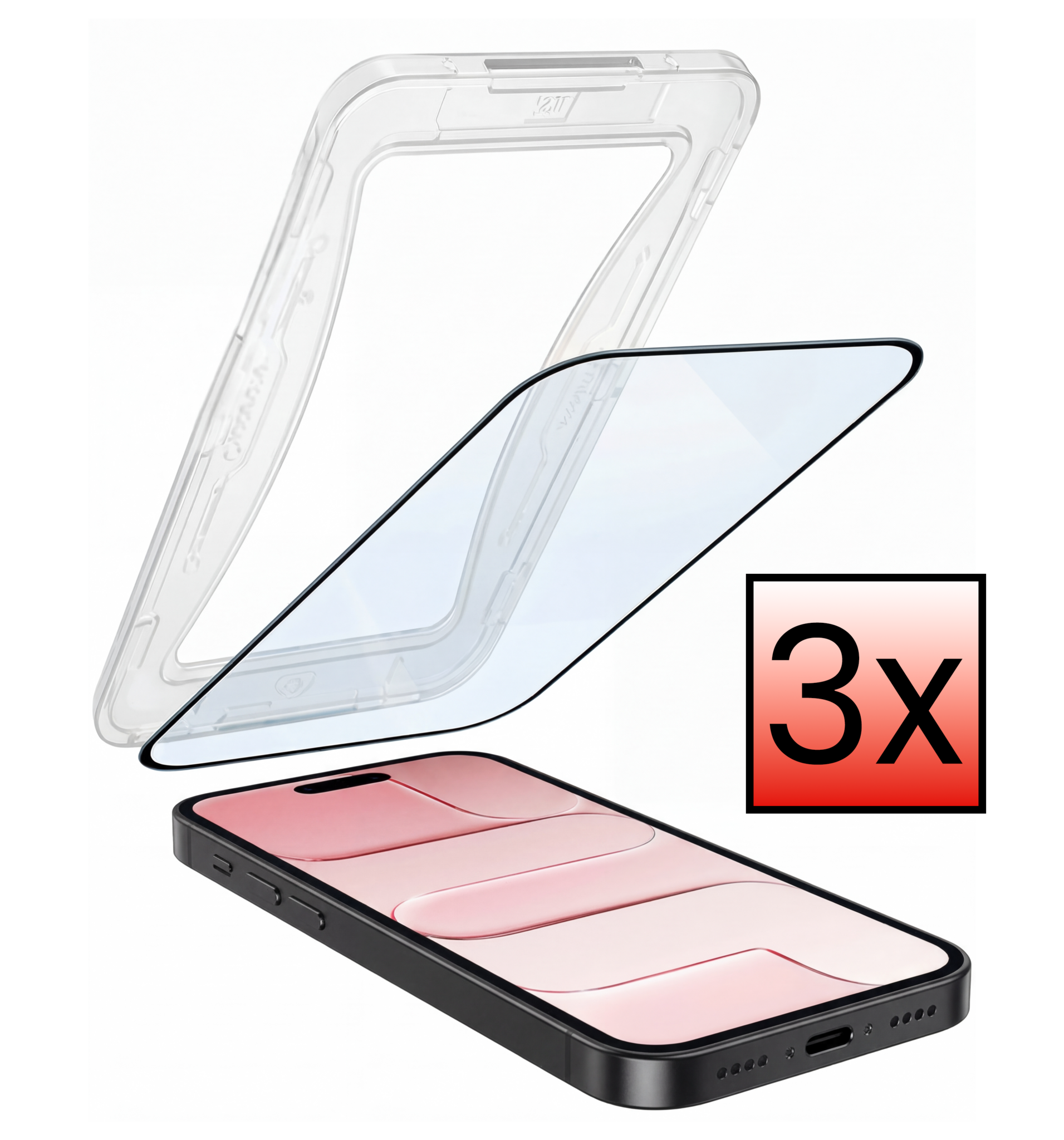 NoXx NoXx iPhone Air Hybrid Screenprotector - 3 PACK
