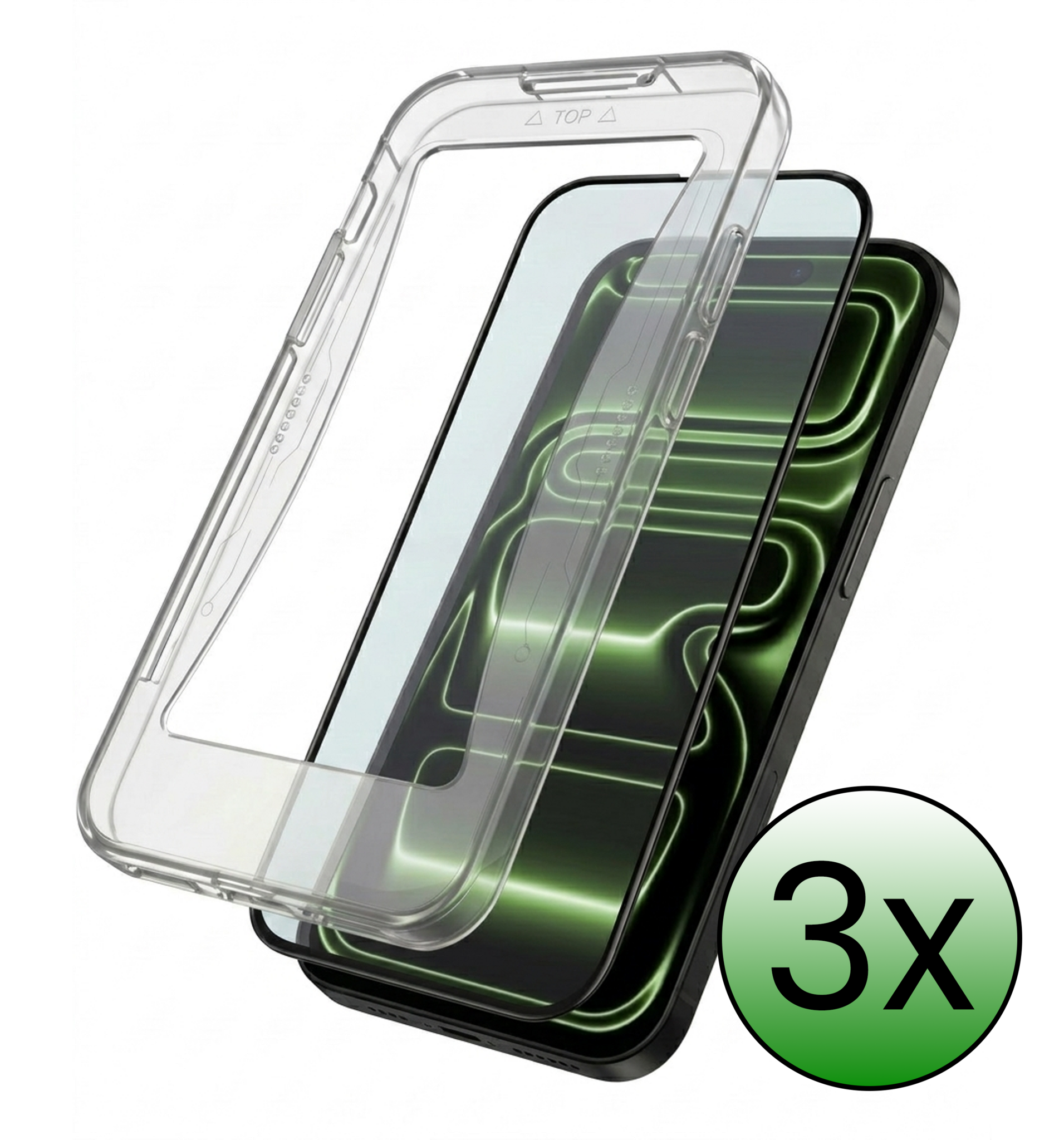 BASEY. BASEY. iPhone 17 Pro Hybrid Screenprotector - 3 PACK