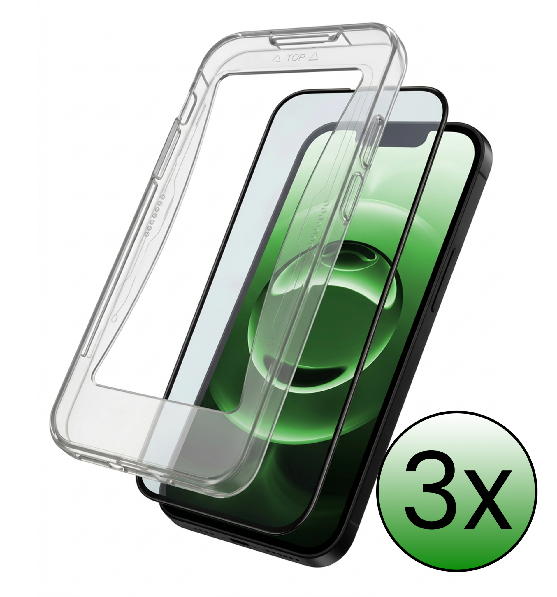 BASEY. BASEY. iPhone 16E Hybrid Screenprotector - 3 PACK