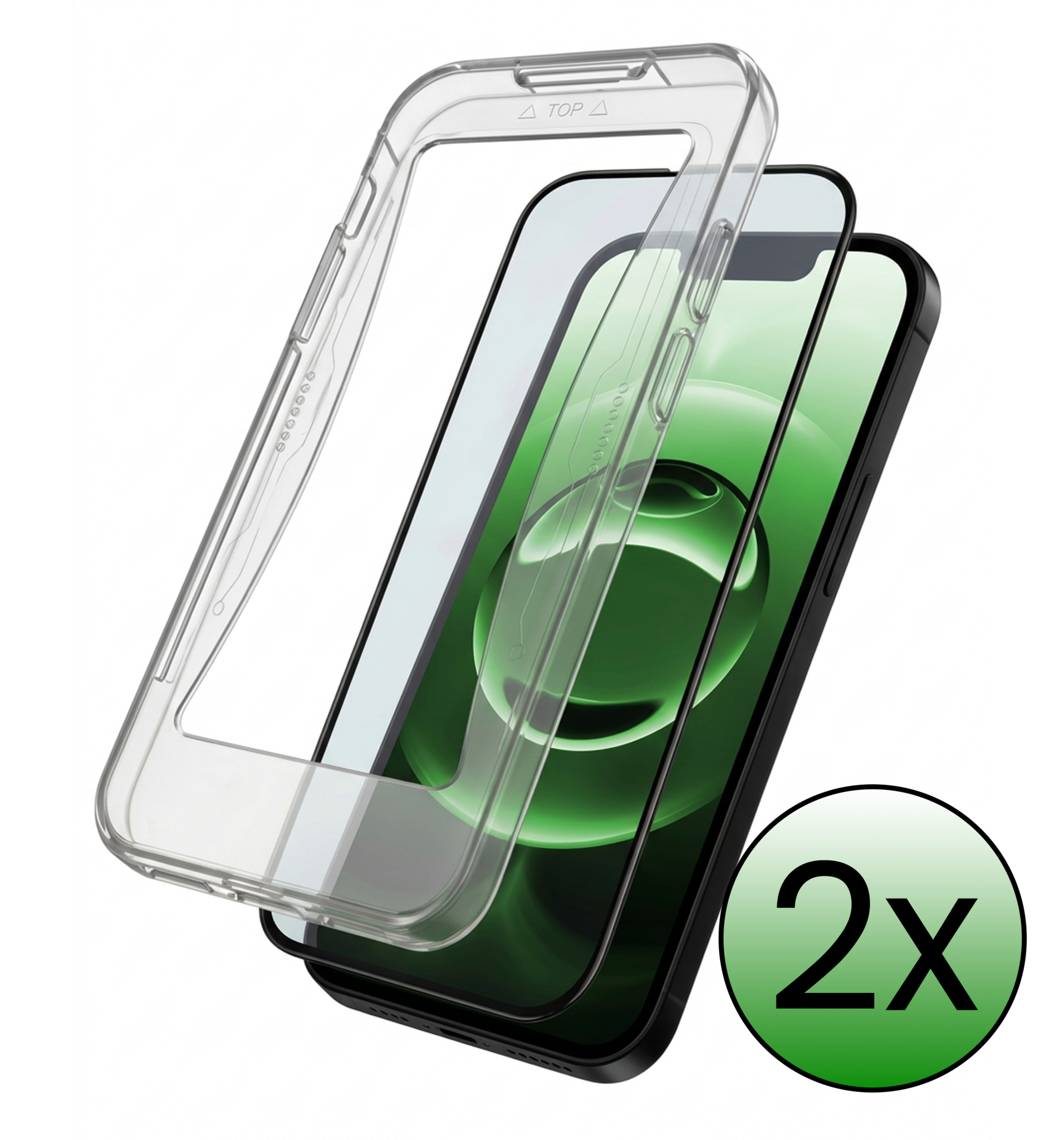 BASEY. BASEY. iPhone 16E Hybrid Screenprotector - 2 PACK