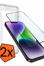 Nomfy Screenprotector - Geschikt voor iPhone 14 Plus Screenprotector Met Installatie Kit Bescherm Glas - Screenprotector Geschikt voor iPhone 14 Plus Screen Protector Met Montage Frame Flexibel Glas Full Cover - 2 PACK
