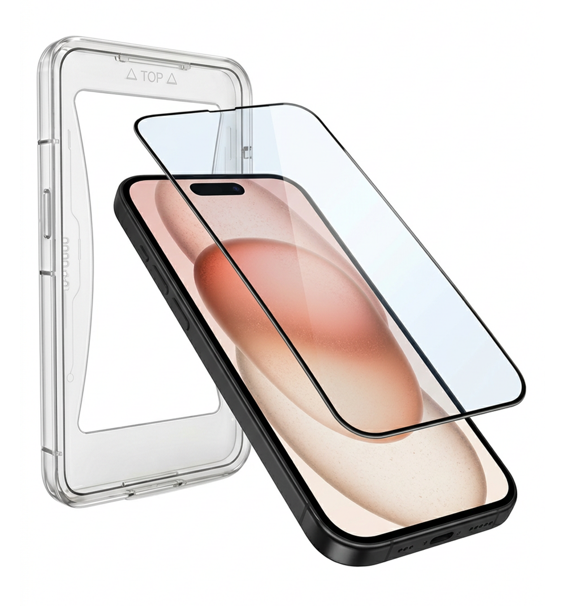 Nomfy Screenprotector - Geschikt voor iPhone 15 Pro Screenprotector Met Installatie Kit Bescherm Glas - Screenprotector Geschikt voor iPhone 15 Pro Screen Protector Met Montage Frame Flexibel Glas Full Cover