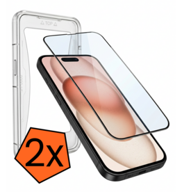 Nomfy Nomfy iPhone 15 Hybrid Screenprotector - 2 PACK