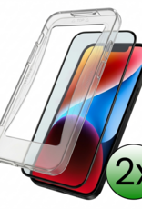 BASEY. Screenprotector Geschikt voor iPhone 14 Screenprotector Met Montage Frame Beschermglas Flexibel Full Cover - Screenprotector Geschikt voor iPhone 14 Screen Protector Met Installatie Kit Full Cover - 2 Stuks