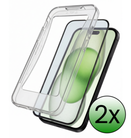 BASEY. BASEY. iPhone 15 Pro Max Hybrid Screenprotector - 2 PACK