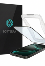 Forterra Screenprotector Geschikt voor iPhone 16 Pro Max Screenprotector Met Installatie Kit Flexibel Hybrid Full Cover - Screen Protector Geschikt voor iPhone 16 Pro Max Screenprotector Met Montage Frame Buigbaar Glas