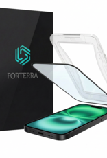 Forterra Screenprotector Geschikt voor iPhone 16 Plus Screenprotector Met Installatie Kit Flexibel Hybrid Full Cover - Screen Protector Geschikt voor iPhone 16 Plus Screenprotector Met Montage Frame Buigbaar Glas