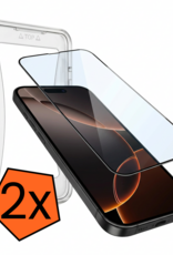 Nomfy Screenprotector - Geschikt voor iPhone 16 Pro Max Screenprotector Met Installatie Kit Bescherm Glas - Screenprotector Geschikt voor iPhone 16 Pro Max Screen Protector Met Montage Frame Flexibel Glas Full Cover - 2 PACK