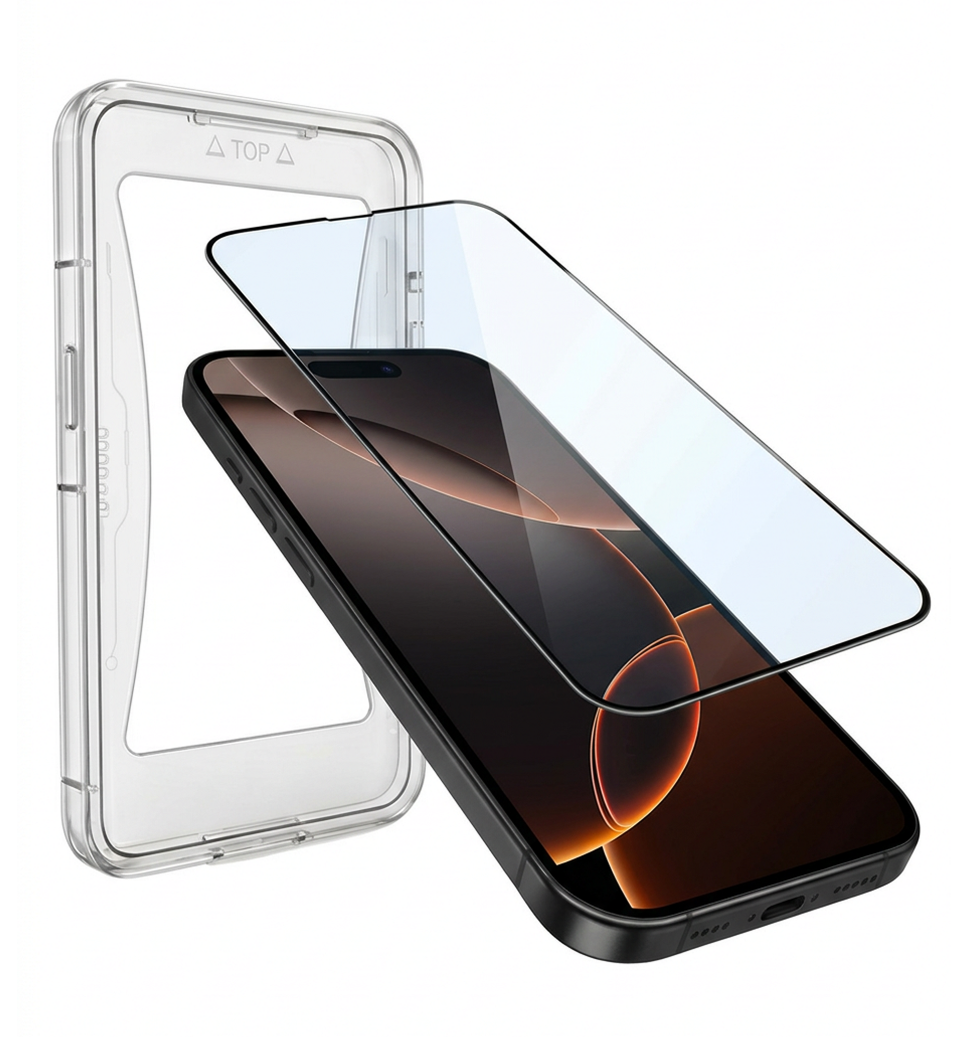 Nomfy Screenprotector - Geschikt voor iPhone 16 Pro Screenprotector Met Installatie Kit Bescherm Glas - Screenprotector Geschikt voor iPhone 16 Pro Screen Protector Met Montage Frame Flexibel Glas Full Cover