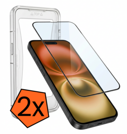 Nomfy Nomfy iPhone 16 Plus Hybrid Screenprotector - 2 PACK