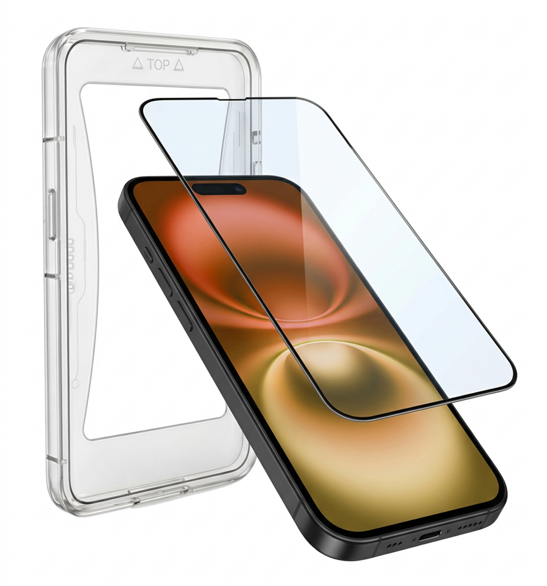Nomfy Screenprotector - Geschikt voor iPhone 16 Plus Screenprotector Met Installatie Kit Bescherm Glas - Screenprotector Geschikt voor iPhone 16 Plus Screen Protector Met Montage Frame Flexibel Glas Full Cover