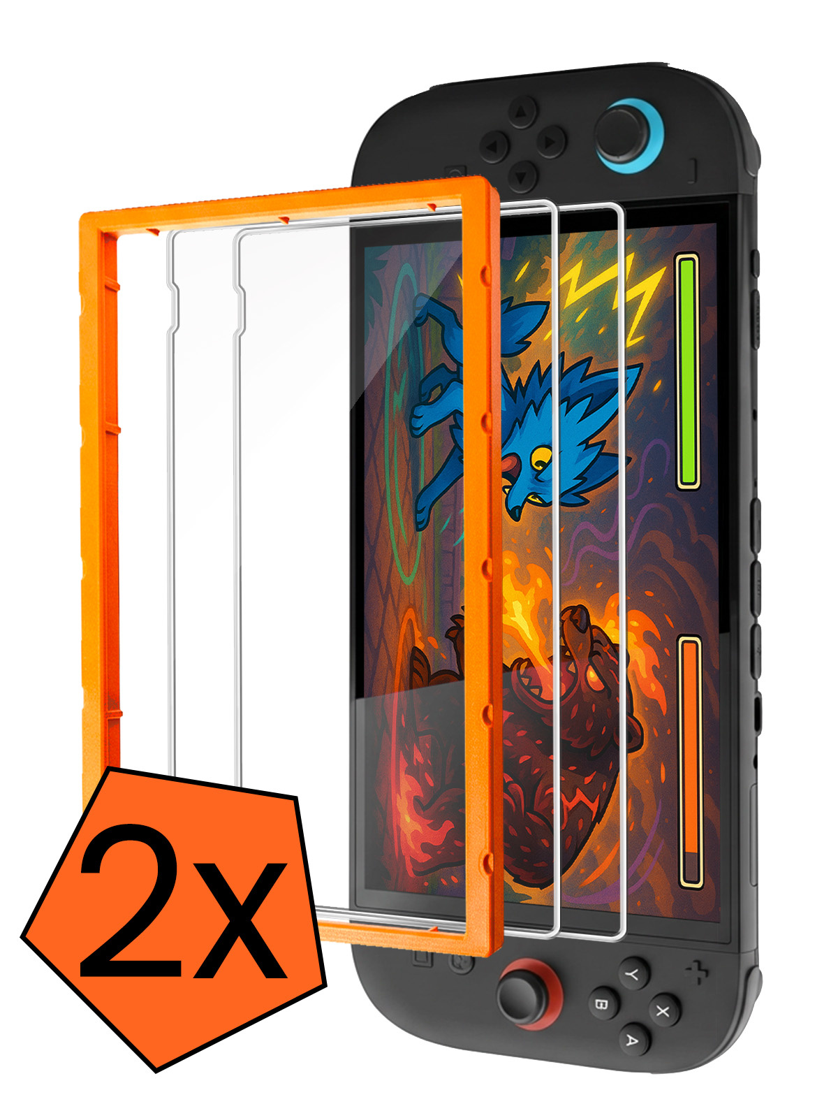 Nomfy Nomfy Nintendo Switch 2 Screenprotector Met Installatieframe - 2 PACK