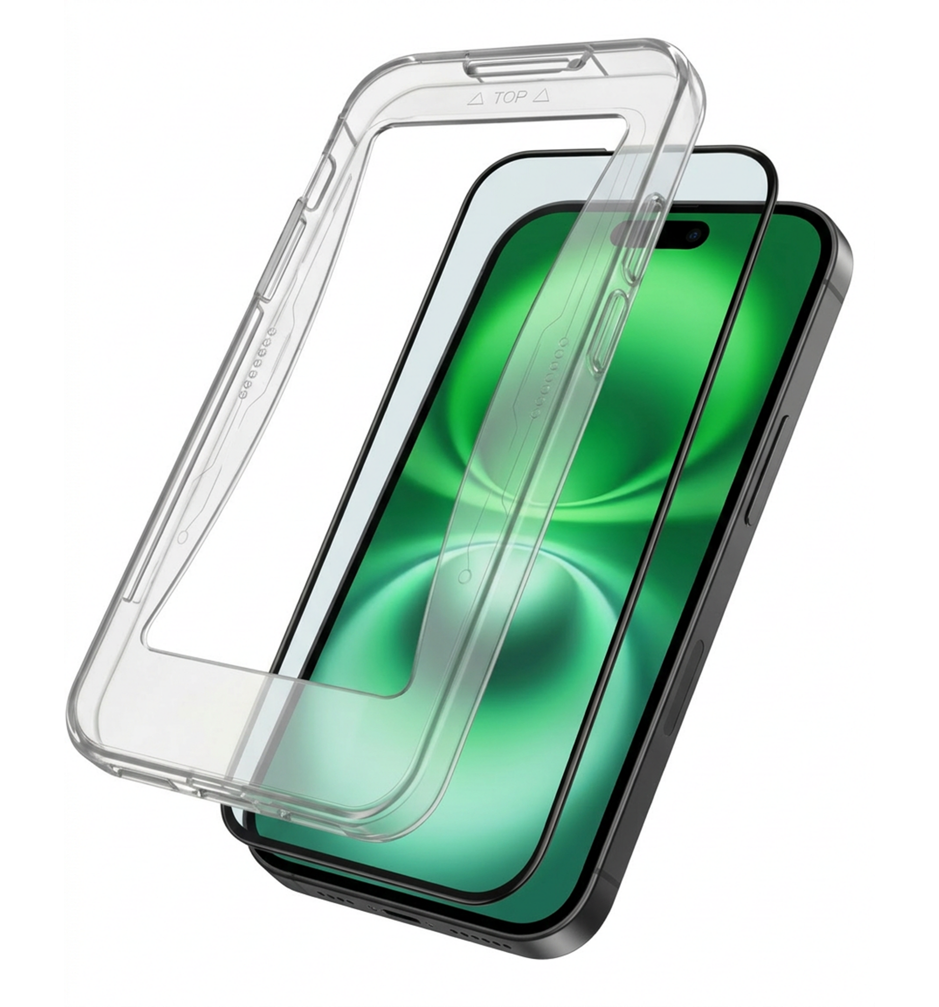 BASEY. Screenprotector Geschikt voor iPhone 16 Plus Screenprotector Met Montage Frame Beschermglas Full Cover - Screenprotector Geschikt voor iPhone 16 Plus Screen Protector Met Installatie Kit Full Cover