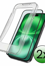 BASEY. Screenprotector Geschikt voor iPhone 16 Screenprotector Met Montage Frame Beschermglas Full Cover - Screenprotector Geschikt voor iPhone 16 Screen Protector Met Installatie Kit Full Cover - 2 Stuks