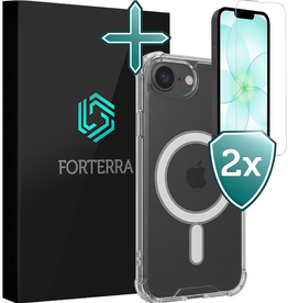 Forterra Forterra iPhone 17e Magsafe Hoesje Transparant Met 2x Screenprotector