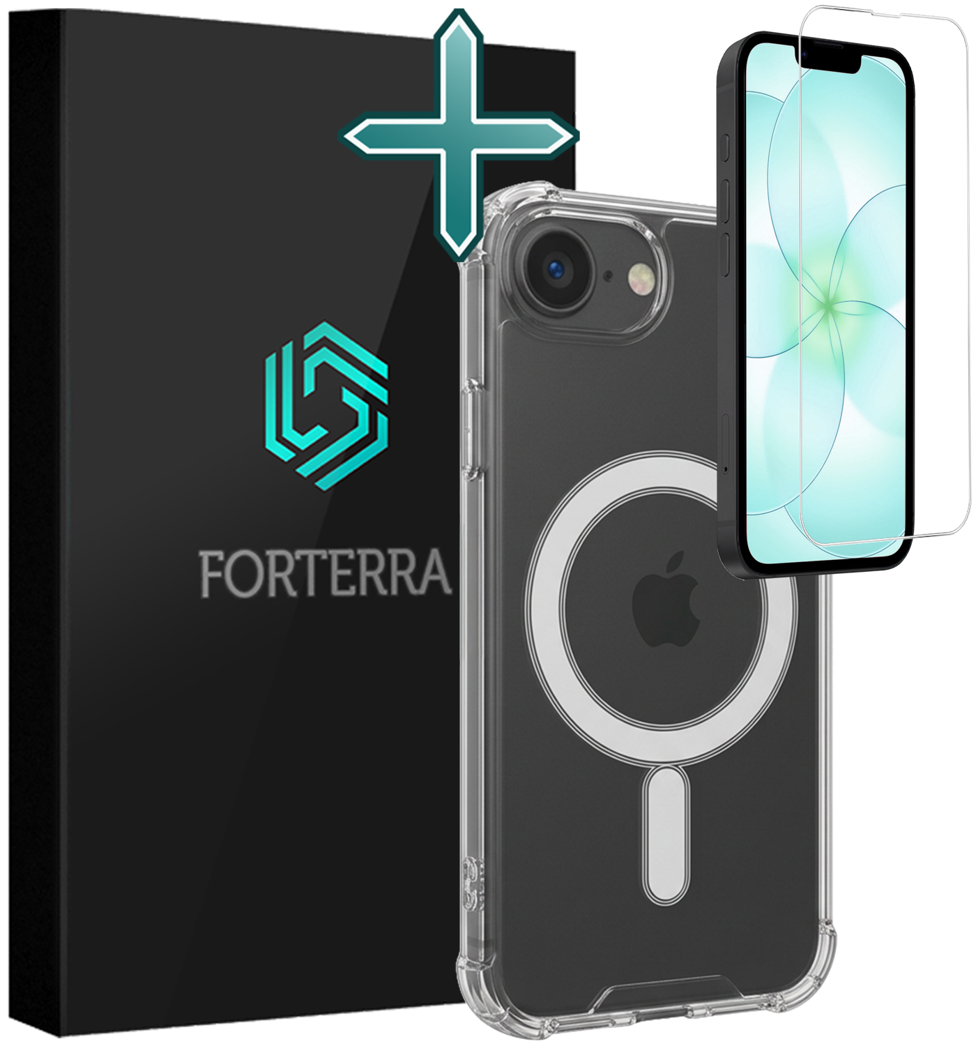 Forterra Forterra iPhone 17e Magsafe Hoesje Transparant Met Screenprotector