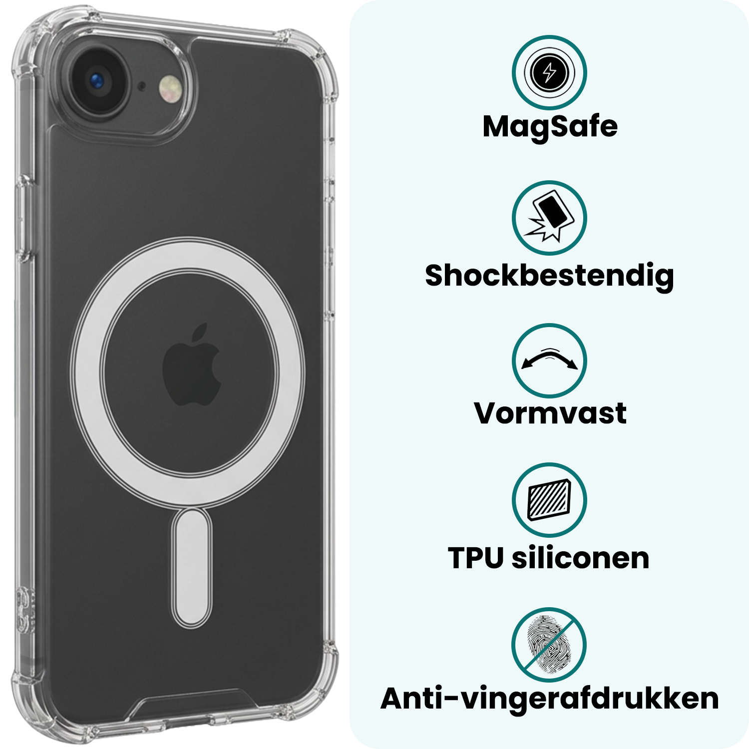 Forterra Forterra iPhone 17e Magsafe Hoesje - Transparant