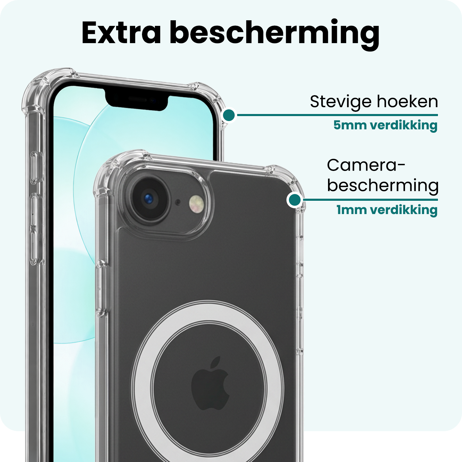 Forterra Forterra iPhone 17e Magsafe Hoesje - Transparant