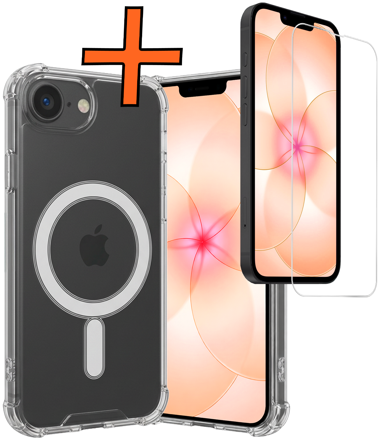 Nomfy Nomfy iPhone 17e Magsafe Hoesje Transparant Met Screenprotector