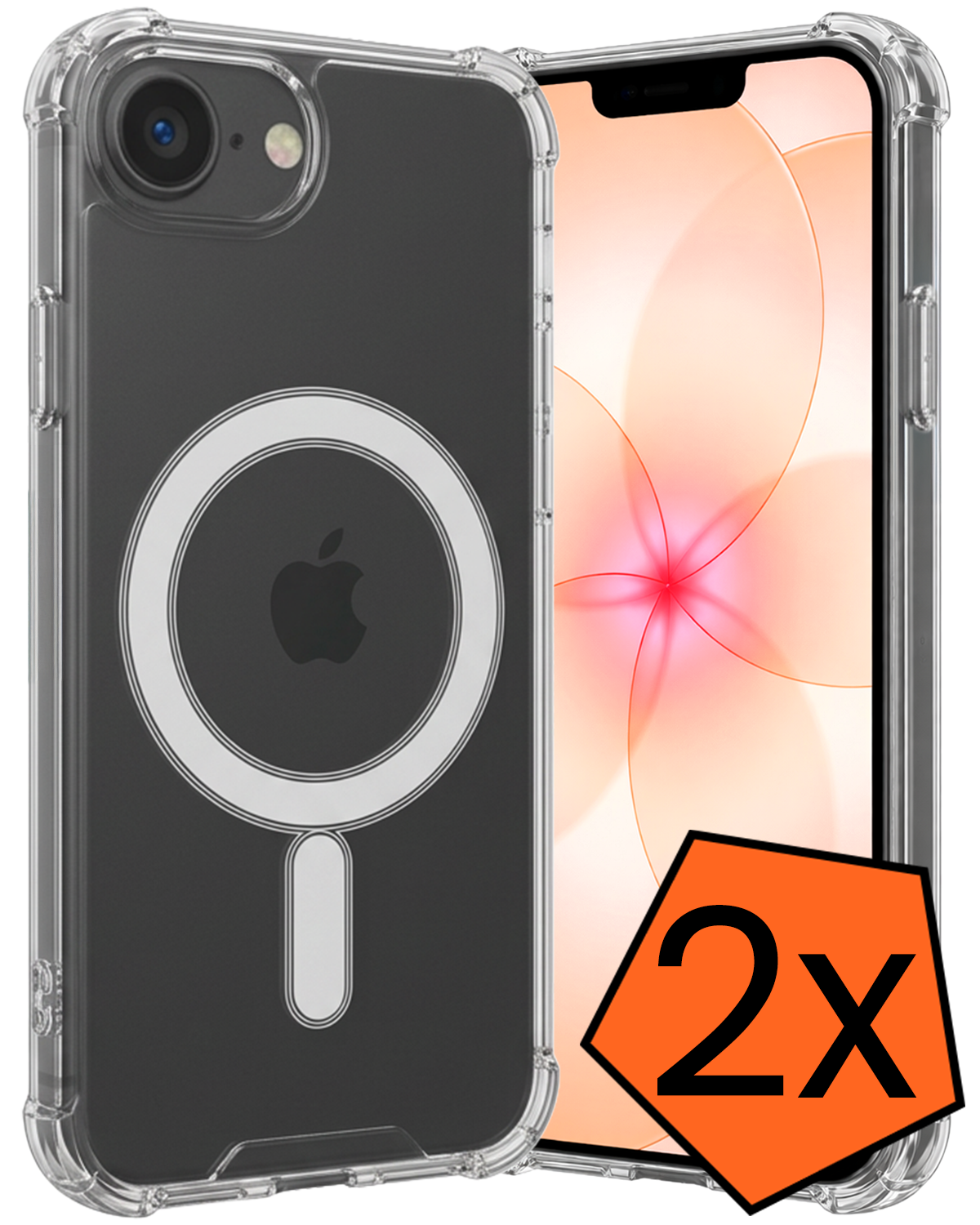 Nomfy Nomfy iPhone 17e Magsafe Hoesje - Transparant - 2 PACK