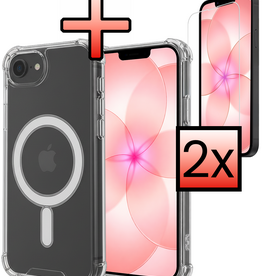 NoXx NoXx iPhone 17e Magsafe Hoesje Transparant Met 2x Screenprotector