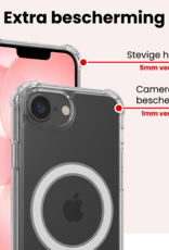 NoXx NoXx iPhone 17e Magsafe Hoesje Transparant Met 2x Screenprotector
