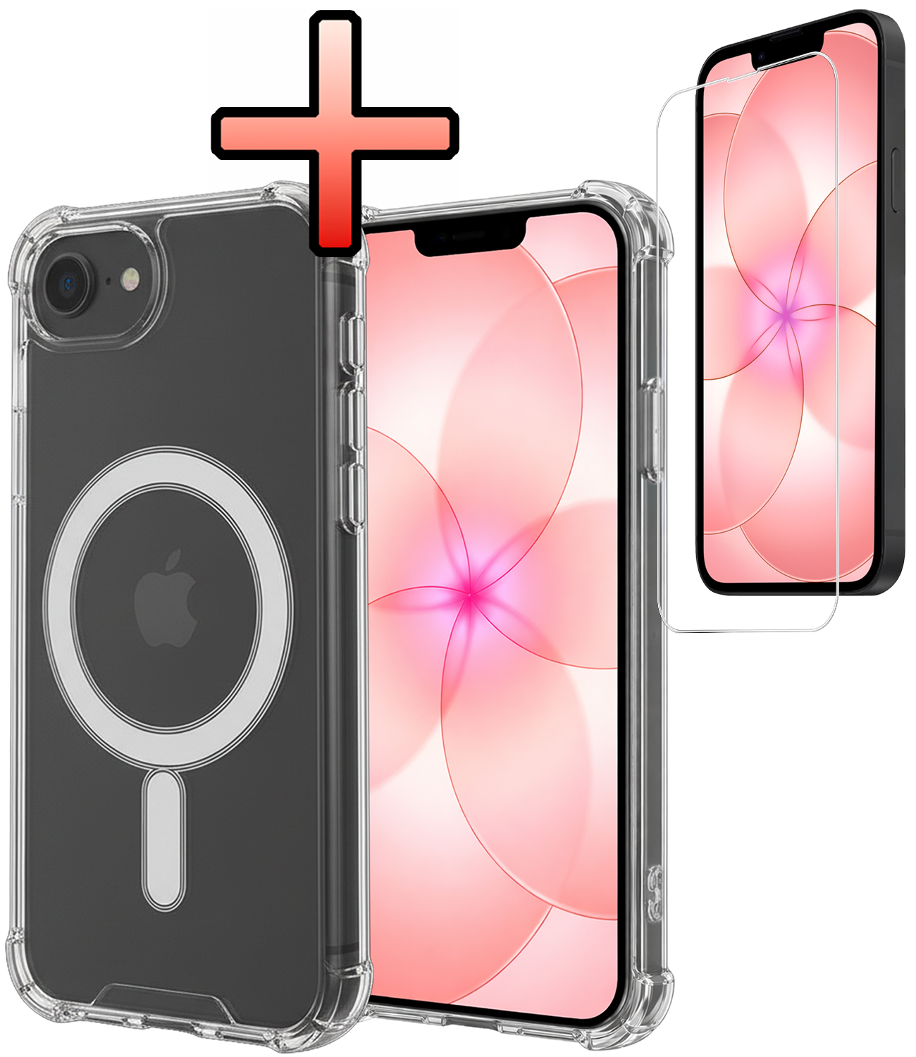 NoXx NoXx iPhone 17e Magsafe Hoesje Transparant Met Screenprotector