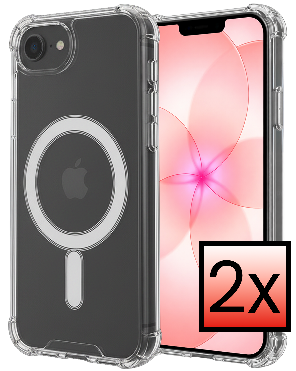 NoXx NoXx iPhone 17e Magsafe Hoesje - Transparant - 2 PACK