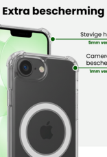 BASEY. BASEY. iPhone 17e Magsafe Hoesje Transparant Met 2x Screenprotector