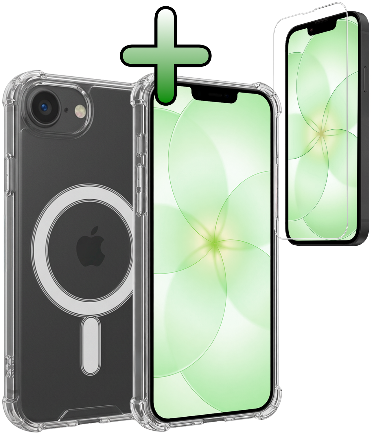 BASEY. BASEY. iPhone 17e Magsafe Hoesje Transparant Met Screenprotector