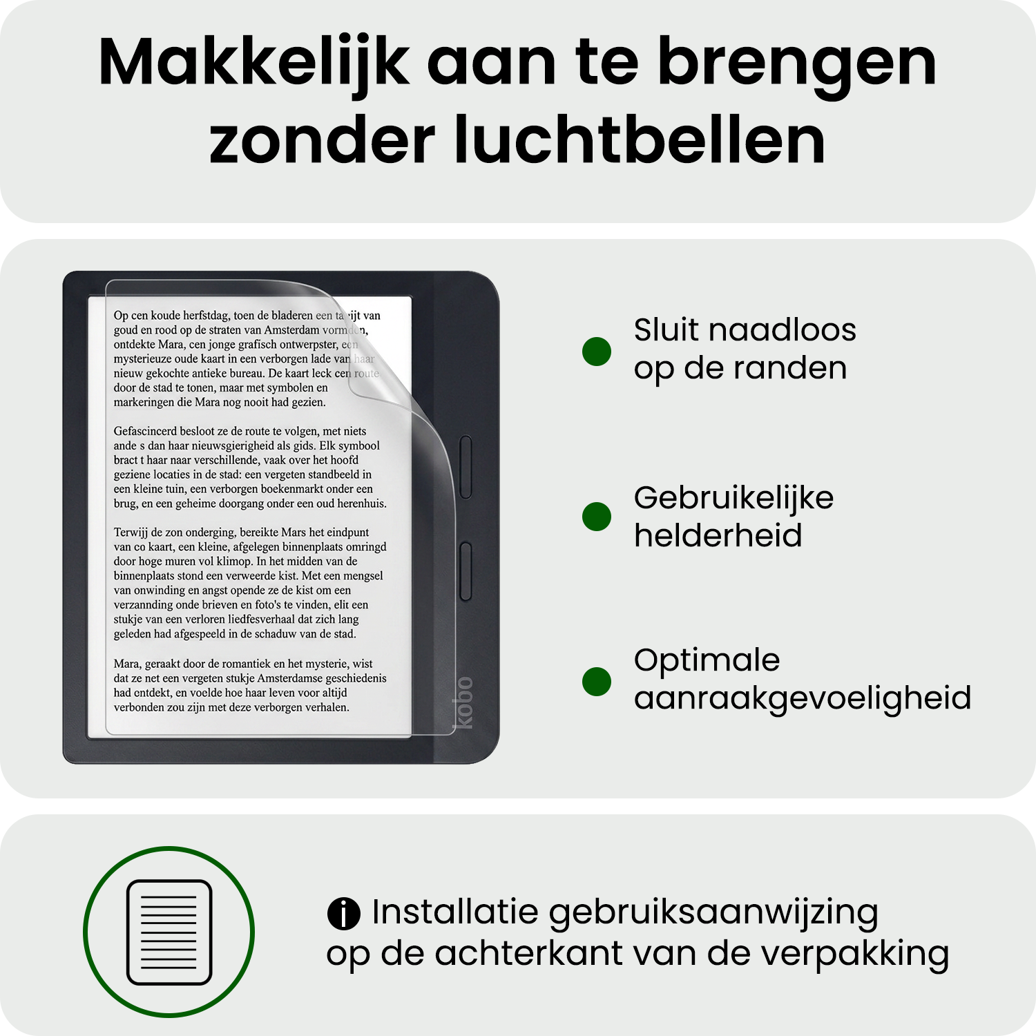 BASEY. BASEY. Kobo Sage Schermfolie - 3 stuks