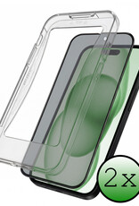 BASEY. BASEY. iPhone 15 Hybrid Privacy Screenprotector - 2 PACK
