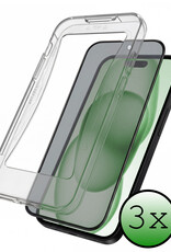BASEY. BASEY. iPhone 15 Hybrid Privacy Screenprotector - 3 PACK